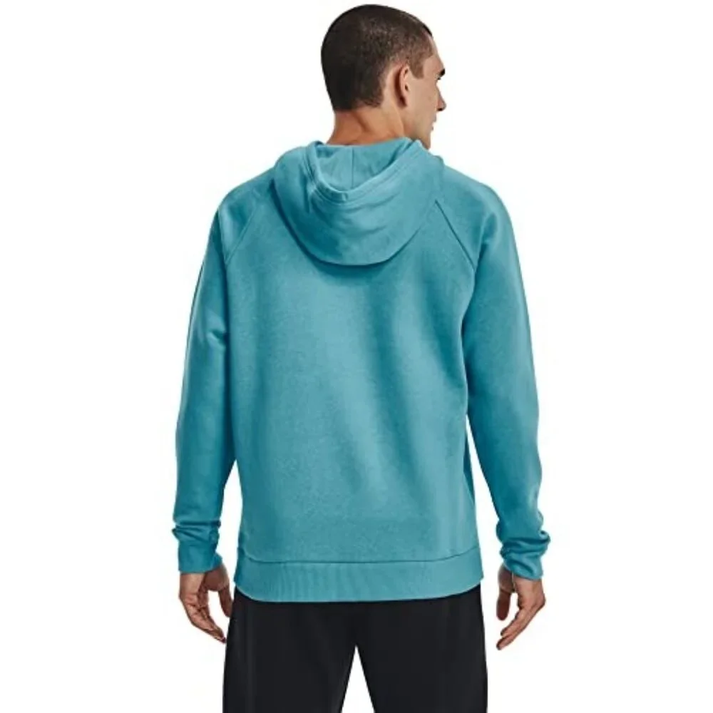 Under Armour Men's Rival Fleece Pullover Hoodie Sz. M Bright Blue - Picture 8 of 12